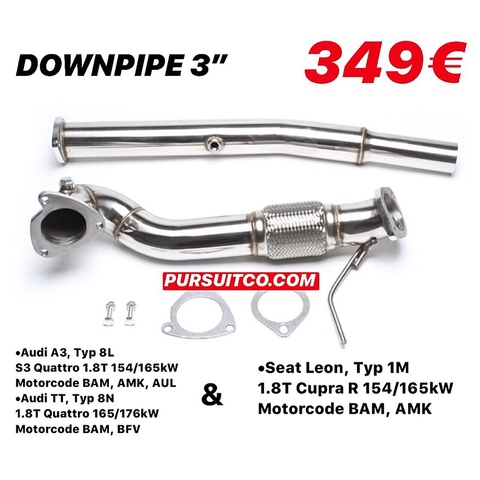 Downpipe Audi S3 8L Tt 8N Seat Leon 1M1 Quattro 1.8T Tubo Escape Deportivo Cat