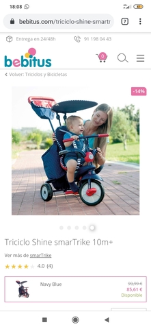 triciclo bebe bebitus