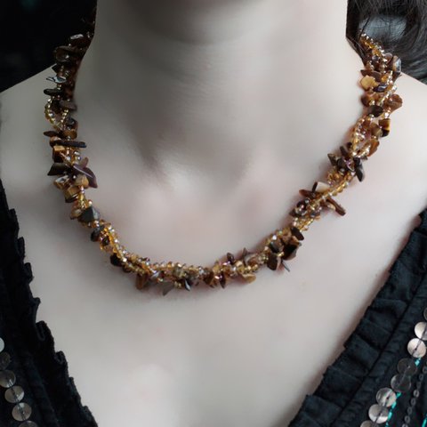 Árbol de la libertad /"Coral Rojo /& Collar De Piedras Preciosas Ojo de Gatos hecho a mano