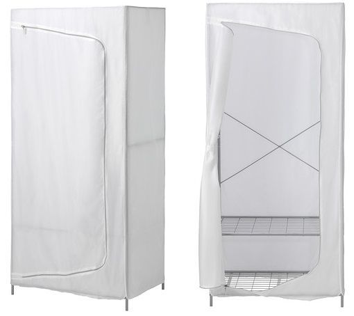 Ikea Breim armario blanco; de tela; 80x55x180cm dormitorio de retención 