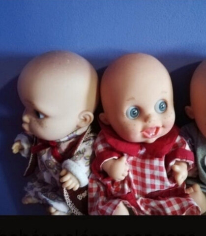muñecos pelones años 80