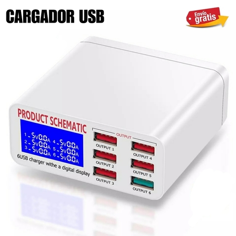 Powerbank 5400 mAh 2 USB Status puertos de carga blanco Gran valor!