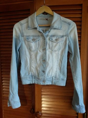 Cazadora vaquera blanca stradivarius Clearance