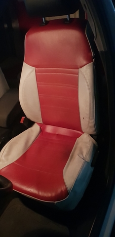 OPEL Vectra VXR Delantero Par De Aspecto de Cuero Rojo Cubiertas de Asiento de Coche
