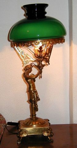MIL ANUNCIOS.COM Quinque opalina. Casa y Jardín quinque Lampara mesa de cerámica verde estilo Quinqué Decoraciones