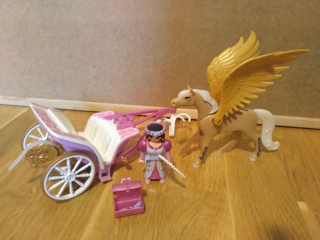 playmobil carruaje con pegaso