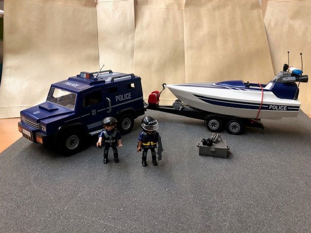 coche con lancha playmobil