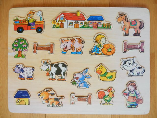 puzzle encajable madera