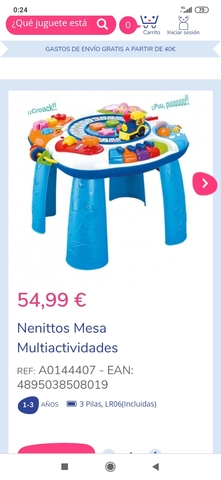 mesa infantil juguettos