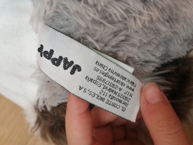 peluche mapache el corte ingles