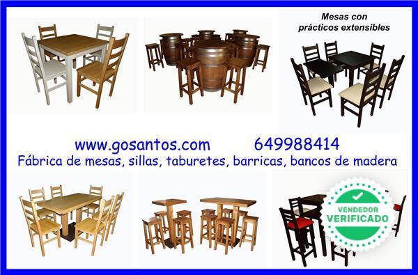 HOSTELERIA MESAS SILLAS TABURETES BAR