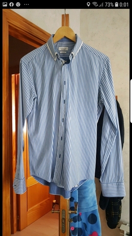 MIL ANUNCIOS.COM Camisa de rayas de Zara,Blanca y Azul MIL ANUNCIOS.COM Camisa de rayas de Zara,Blanca y Azul
