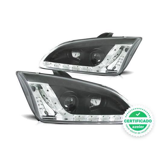 Luces Faros antes Angel Eyes LED Cromo Cristal Ford Focus 2 2004-2008 Todos Luces Faros antes Angel Eyes LED Cromo Cristal Ford Focus 2 2004-2008 Todos