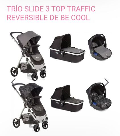 Be Cool Cochecito para bebé 3 en 1, de doble cara, Bandit Be Cool Cochecito para bebé 3 en 1, de doble cara, Bandit