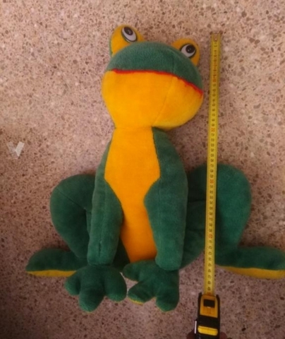 rana de peluche grande
