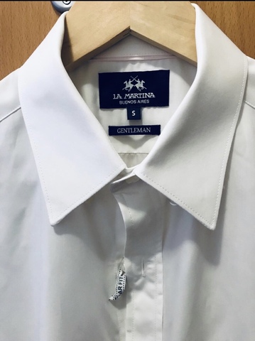 MILANUNCIOS | Camisas de hombre la martina de segunda mano Pierre Martin Camisa Casual Cuello Kent Manga Larga