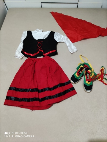 32145 Atosa-32145 Disfraz Pastora Niña Infantil T Color Rojo 7 a 9 años 