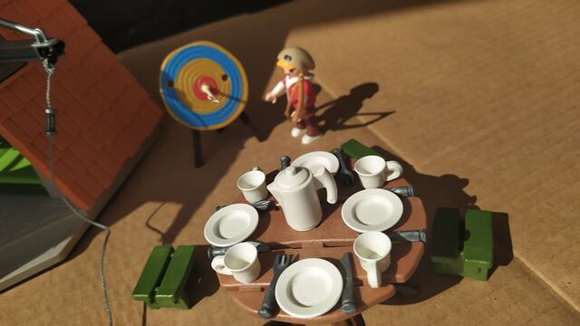 playmobil cabaña de campamento