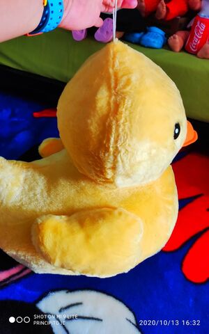 pato de peluche gigante