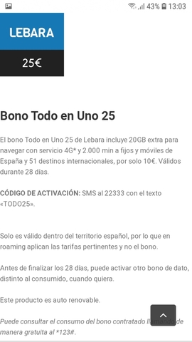 Mil Anuncios Com Bono Todo En Uno 25 Lebara