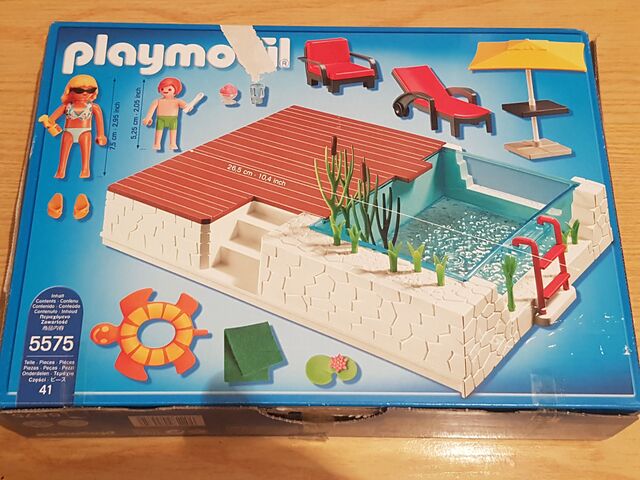 playmobil piscina con terraza