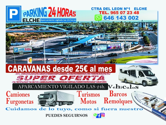 Parking Castilla. Parking para caravanas en Elche Alicante