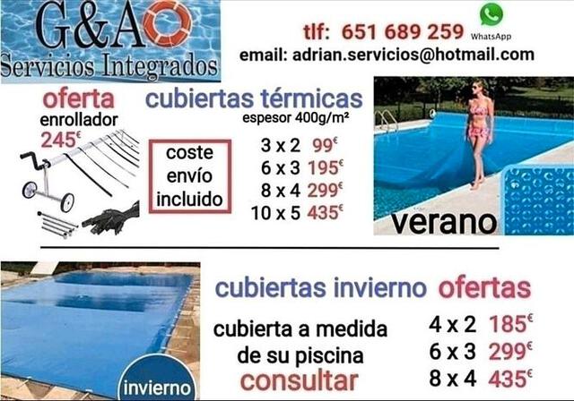 Milanuncios - cubiertas cobertores lonas piscinas