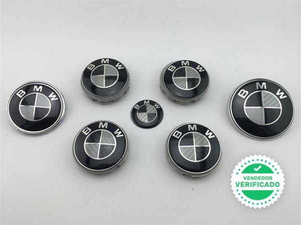 SET 7 LOGOS EMBLEMAS BMW CARBONO NEGRO