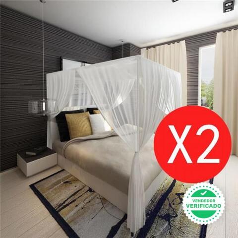 Mosquitera para Cama 200*200*200cm Mosquitera Cuadrada Universal Jardin Mosquitera con Dosel Mosquitera Grande Exterior Anti-Mosquitos Anti-Insectos Dosel para Camas Individuales y Dobles y Exterior