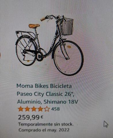 Moma bikes bicicleta paseo city best sale classic 26 aluminio shimano 18v