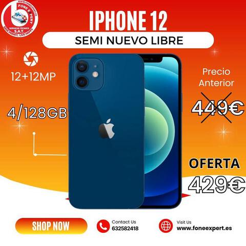 iPhone 12 128GB - Azul - Libre