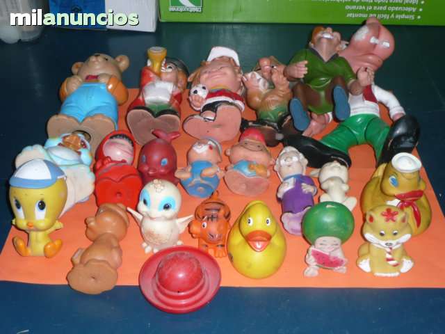 muñecos antiguos de goma