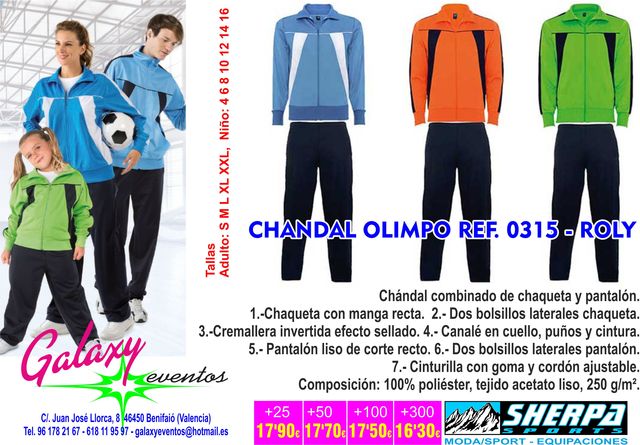 Milanuncios - chandal unisex olimpo roly