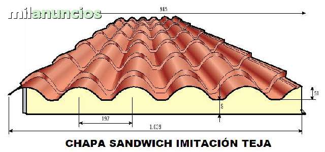 Planchas sandwich para tejados