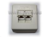 TOMA TELEFóNICA DOBLE CAT.5 RJ45 8P8C