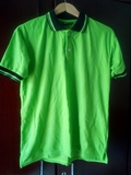 POLOS COLOR VERDE CUELLO NEGRO