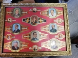 LOTE DE 14 ANTIGUAS VITOLAS EN EL CUADRO