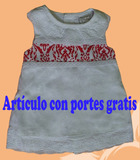 VESTIDO BEBé PIQUé BLANCO SIN MANGAS