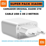 CARGADOR XIAOMI 27W + CABLE USB 2M