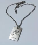 COLGANTE PLACA ACERO CON EL SIGNO LIBRA