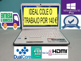 PORTATIL DUAL CORE HDMI 4 GB RAM 320 HDD