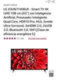 TV LG 43 \" UN71006LB 4K